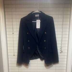 Lioness Navy Blazer with Gold Buttons